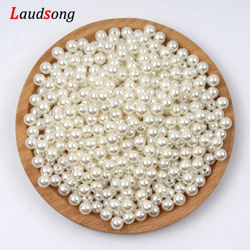 1-1000pcs Various Size Acrylic Pearl Round Spacer Loose Beads For Jewelry Making Diy Necklace Bracelet Charm Jewelry Finding