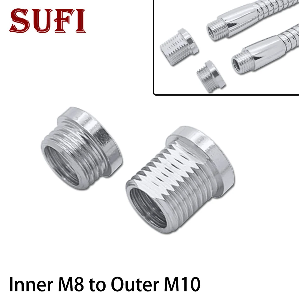 2pcs Inner M8 to Outer M10 connect hose gooseneck tube connection hose can make outer teeth M8 become outer teeth M10