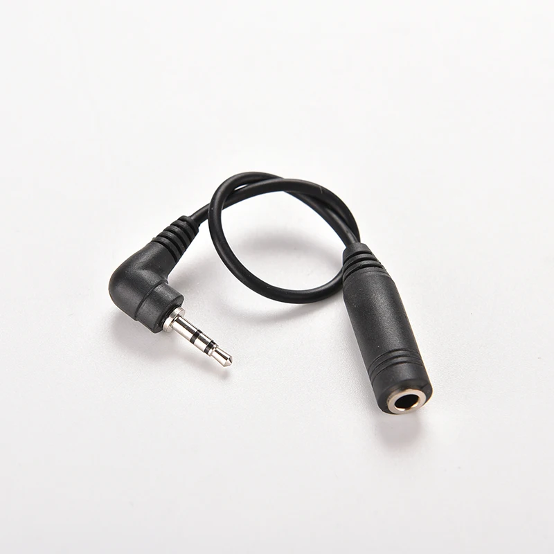 

2.5mm Right Angle Male Plug To 3.5mm Female Jack Stereo AUX Audio TRS Socket DC Power Adapter Converter Cable 15.5cm Length 1pc