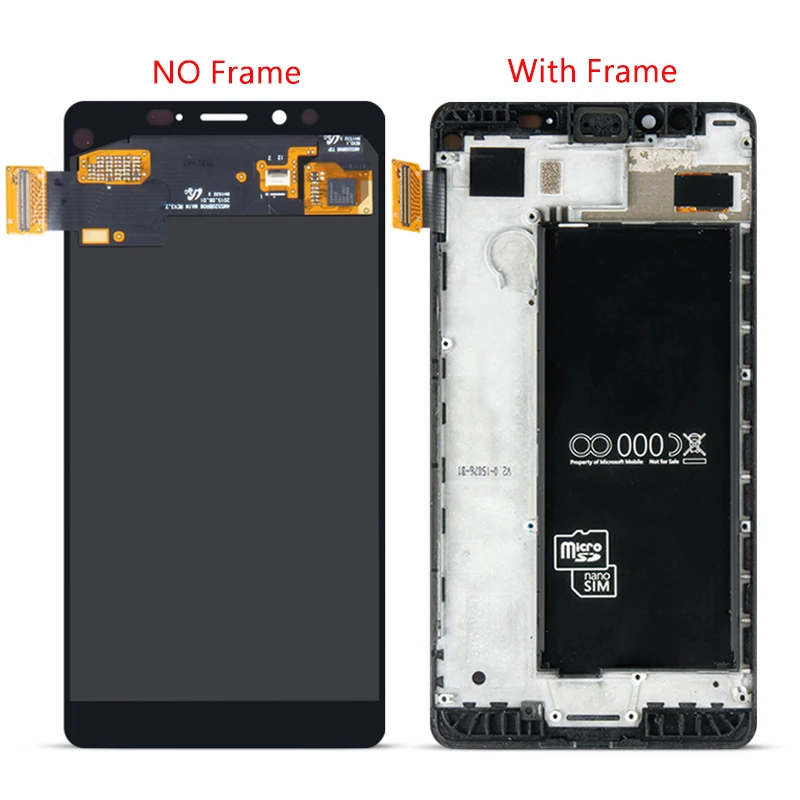 Original OEM LCD Display For Microsoft Nokia Lumia 950 RM-1118 1104 1106 Touch Screen with frame Digitizer Assembly Replacement