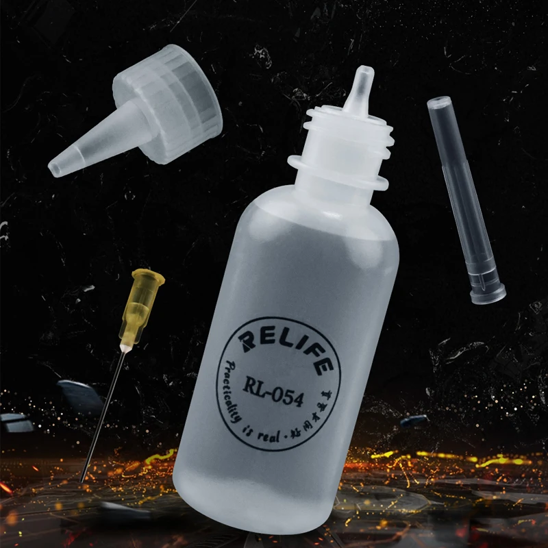 50ML Needle Tip Empty Liquid Alcohol Bottle Plastic Soldering Flux Oil Dispenser Container for Phone DIY Cleaning Repair Tools