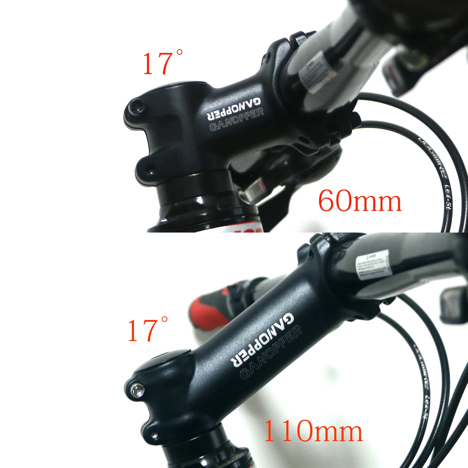 17 Degree Ultralight Road Bicycle Stem Riser 31.8mm 60/80/90/100/110 MTB Stem 31.8 Mountain Bike Handlebar Stem Parts With Shim