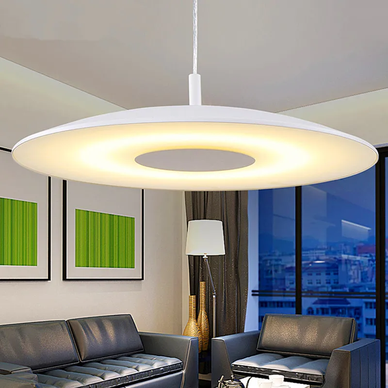 modern led pendant lights 24w acryl brief fashion white Bedroom lamparas colgantes pendientes Home Decoration Lamp