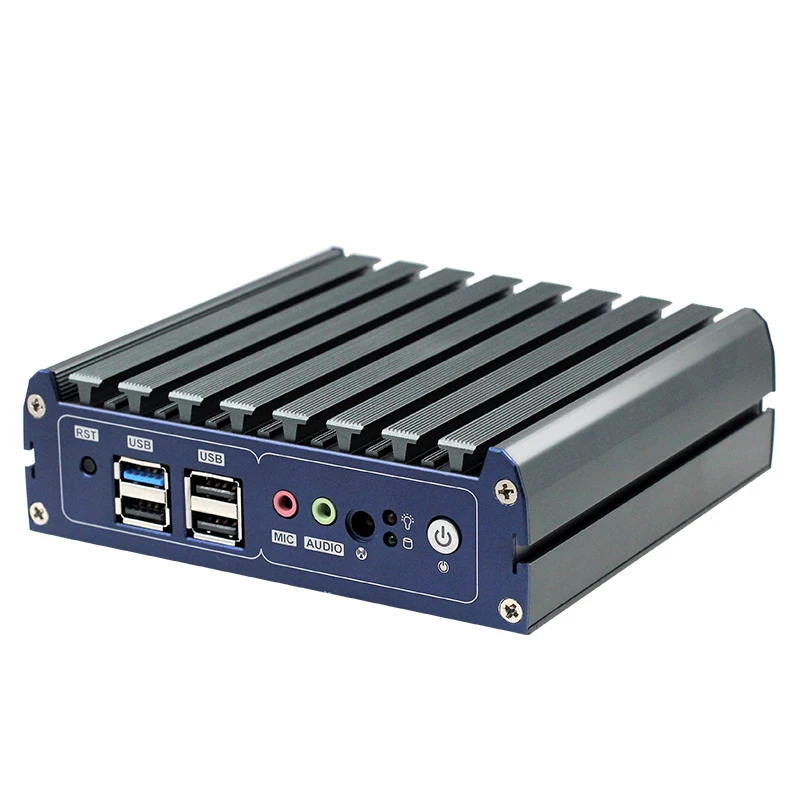 Mini PC de bureau, Celeron N2806 N2900 J1800 J1900 E3845, sans ventilateur, ordinateur de bureau, avec windows 10, HD, DP, Sever VPN, rs-232, Dual LAN