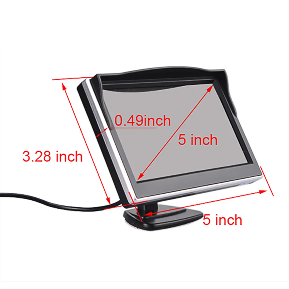 HD 720P Misayaee 3rd Brake Light Rear Camera + 5.0'' monitor for FORD Transit F150/F250/F350 2014-2019 Vans, Night Vision Camera