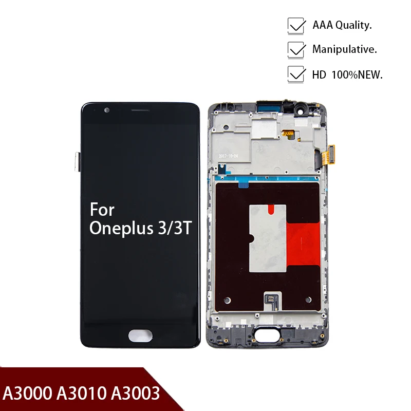 

5.5" inch AMOLED Lcd For Oneplus 3 3T LCD Display Touch Screen Frame Digitizer For Oneplus 3 3T Display A3000 A3003 A3010 lcd