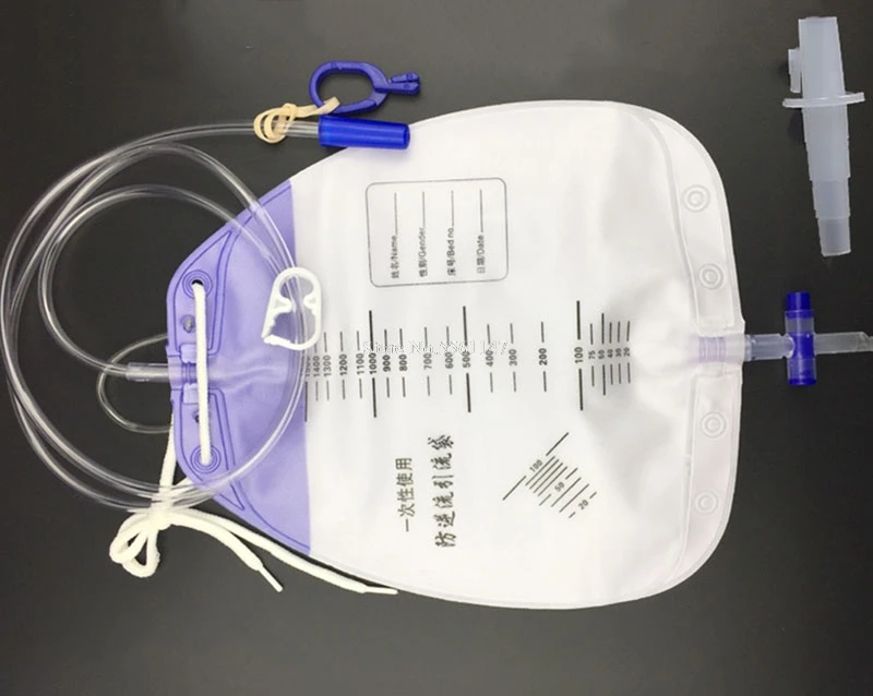 5 piece in anti regurgitation drainage bag urine bag urine collection bags 1500 ml thickening the urine bag men and wome