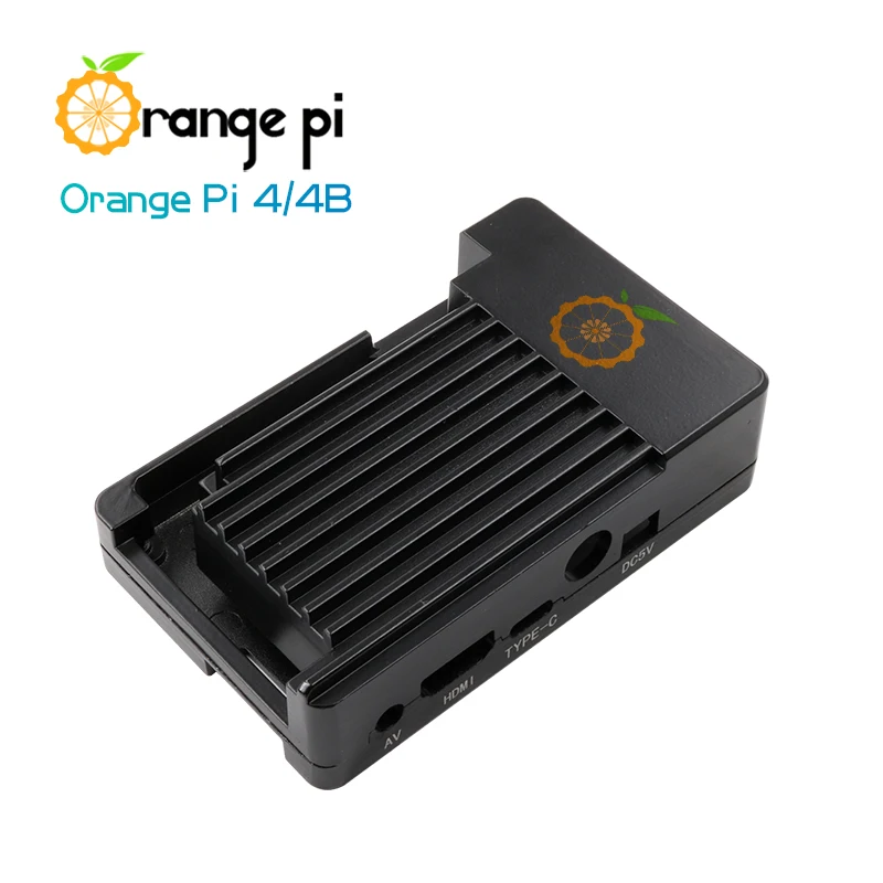 Orange Pi Aluminum Alloy Black Protective Case+Thermal conductive adhesive,Suitable for Orange PI4/4B Boards ONLY