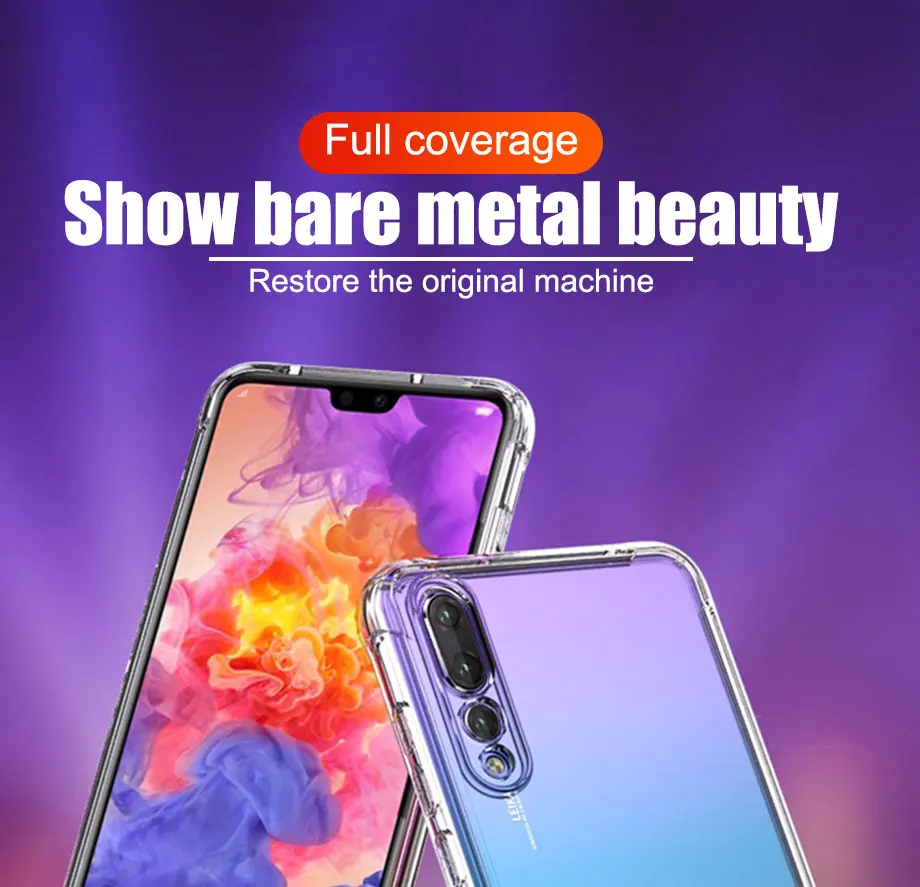 Luxury Soft Case For Huawei P20 P30 Lite Pro Protective Transparent Case Mate 20 30 Lite Honor 20 Lite Pro Silicone Back Cover