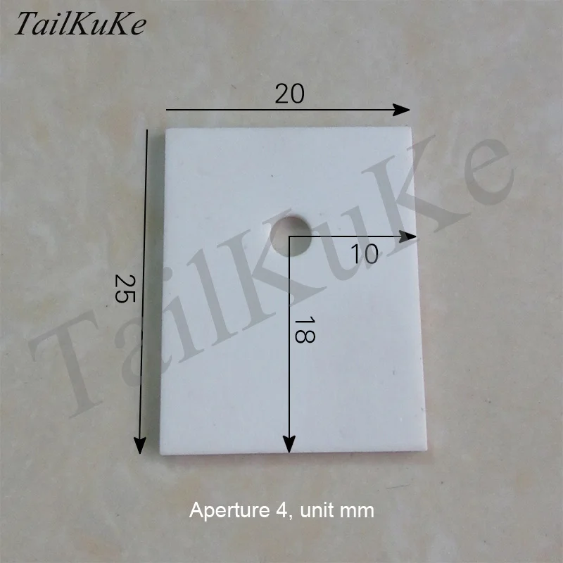 TO-220 Alumina Ceramic Sheet TO-3P1 High Temperature Resistant Ceramic Substrate TO-247/264 Ceramic Radiator