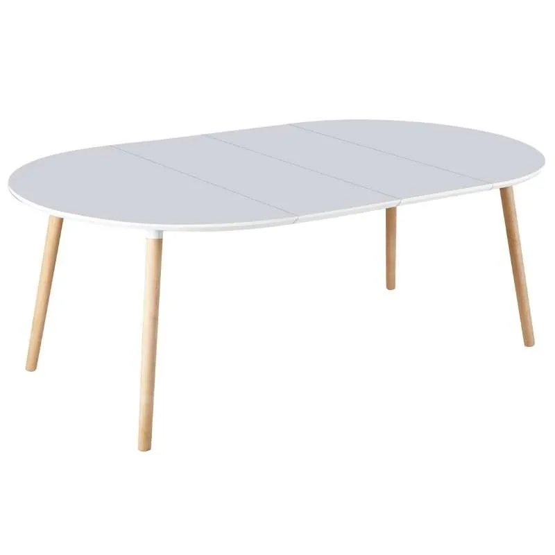 Round Table XL extendable Nordika white color living room dining room Nordic style furniture 140-180X100X75 cm