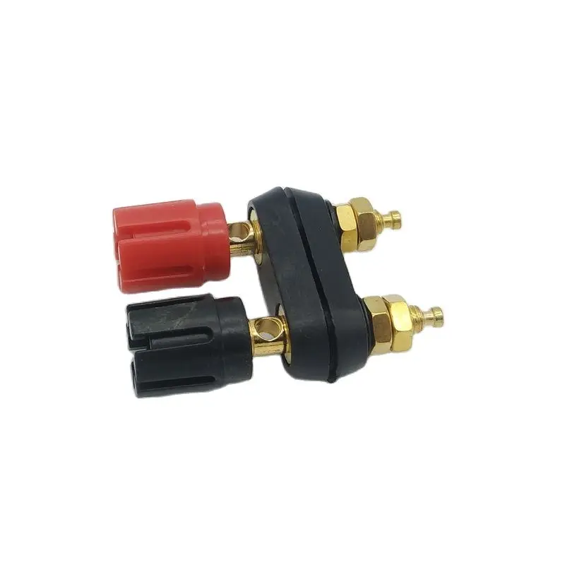 Dual Output 4Mm กล้วยปลั๊ก Binding Post สำหรับลำโพงเครื่องขยายเสียง1Pcs