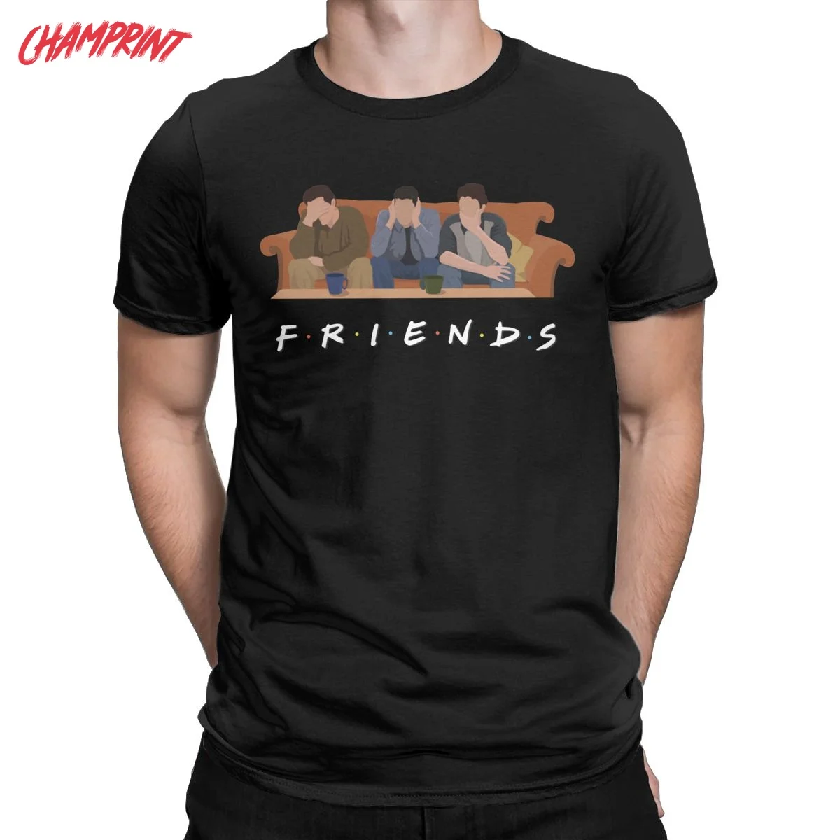 Hipster Friends Chandler Bing T-Shirts for Men Round Collar 100% Cotton T Shirt TV show Short Sleeve Tees 4XL 5XL 6XL Clothing