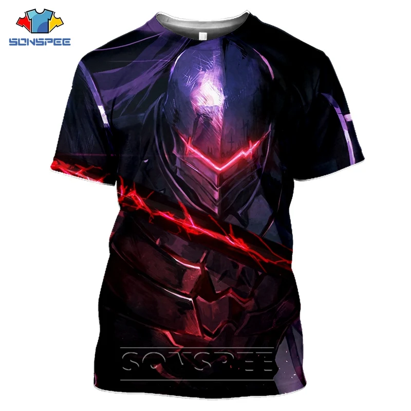 SONSPEE Japan Anime Tee Harajuku Fate Stay Night Zero T Shirt Women 3d Print Kawaii Armor Samurai Streetwear Men T-Shirt Clothes