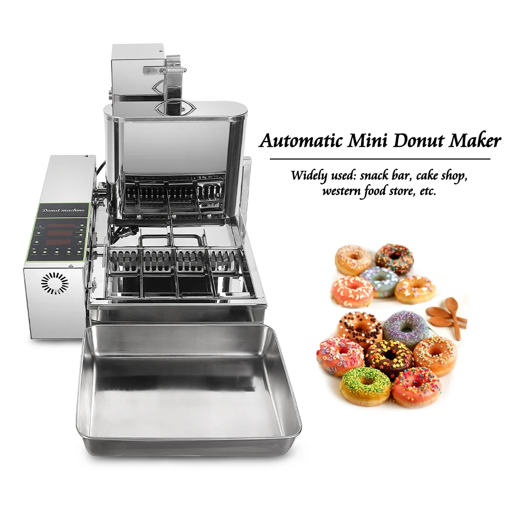 ITOP 2000W Donut Makers komercyjne automatyczne 6L ze stali nierdzewnej Donut Maker elektryczne smażenie małe pączki maszyna do robienia