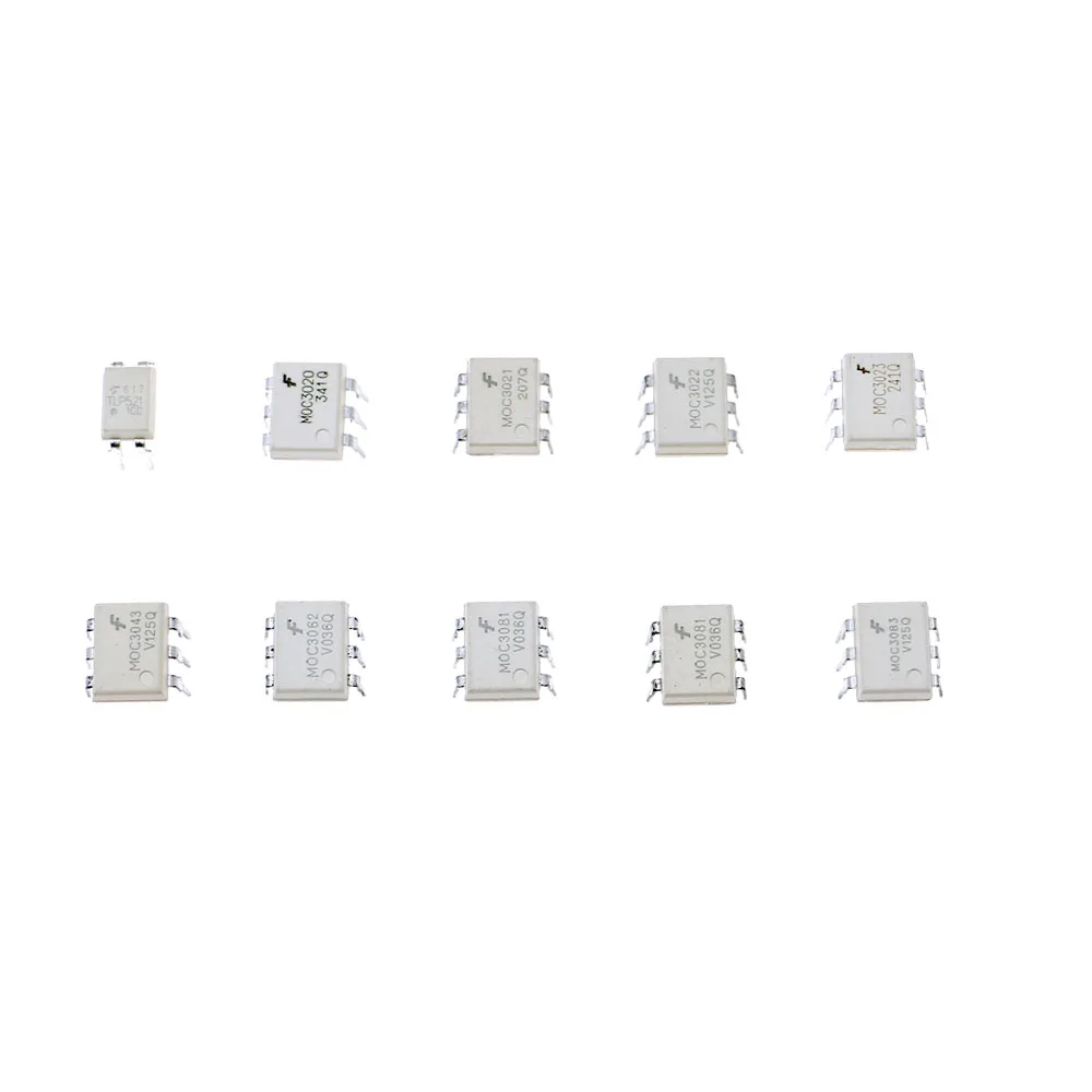 50pcs/Box DIP Optocoupler Assortment Kit TLP521 MOC3020 MOC3021 MOC3022 MOC3023 MOC3043 MOC3062 MOC3063 MOC3081 MOC3083