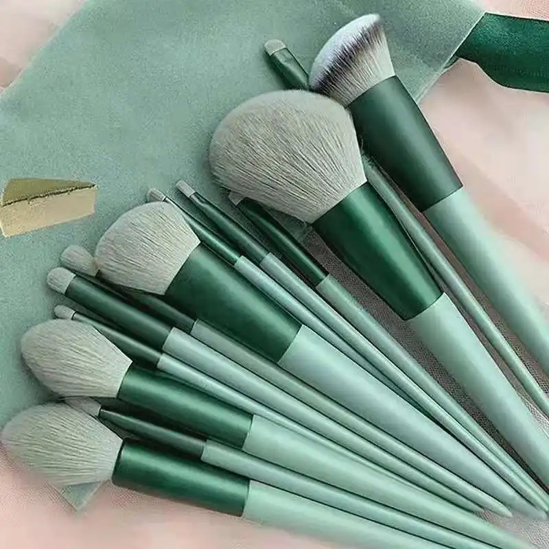 Professional 13PCS Foundation Concealer Makeup Brushes Set Soft Fur Eyeshadow Eyebrow Loose Powder Brush Beauty Tools