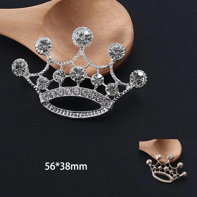 4Pcs Glitte Crown Rhinestone Super Bright Glass Strass DIY Children Hairpin Jewelry Accessories Garment Decoration Craft Zircon