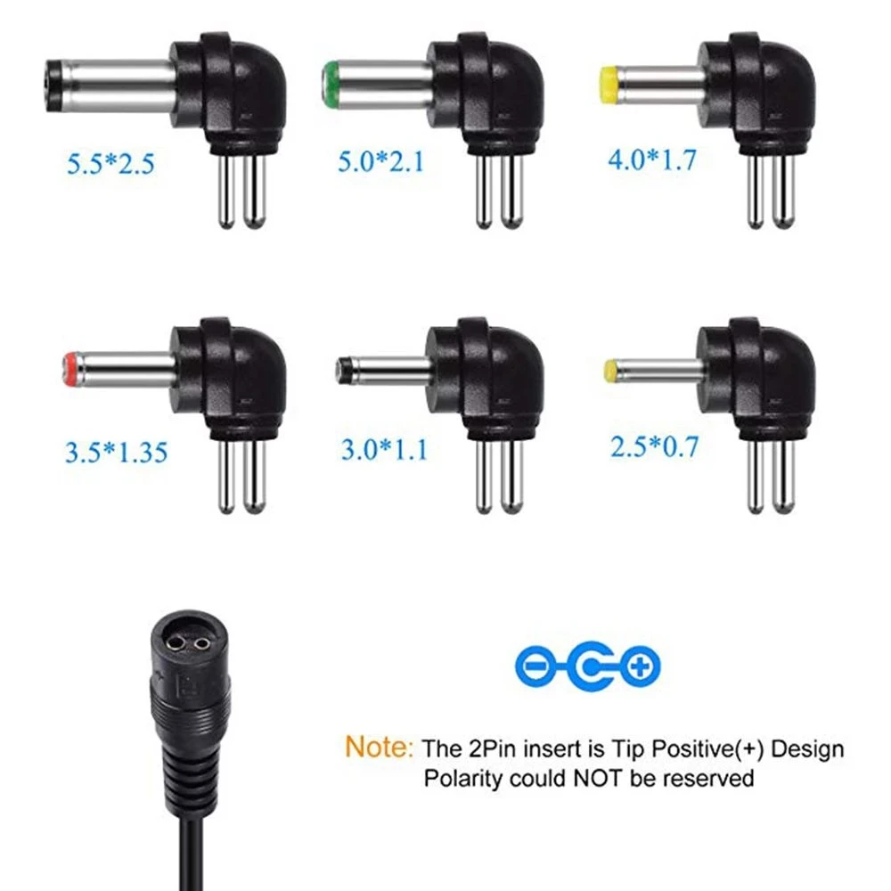 30W Uniwersalny adapter EU UK Socket 3V 4.5V 5V 6V 7.5V 9V 12V AC DC Converter z 6Pcs Jack 5V 2.1A Port USB Charge