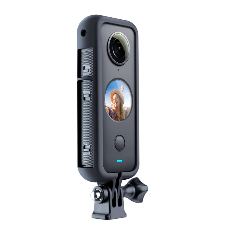 ل Insta360 واحد X2 واقية إطار الحال 1/4 برغي هول كاميرا ترايبود محول جبل ل Insta360 واحد X2 عمل ملحقات الكاميرا