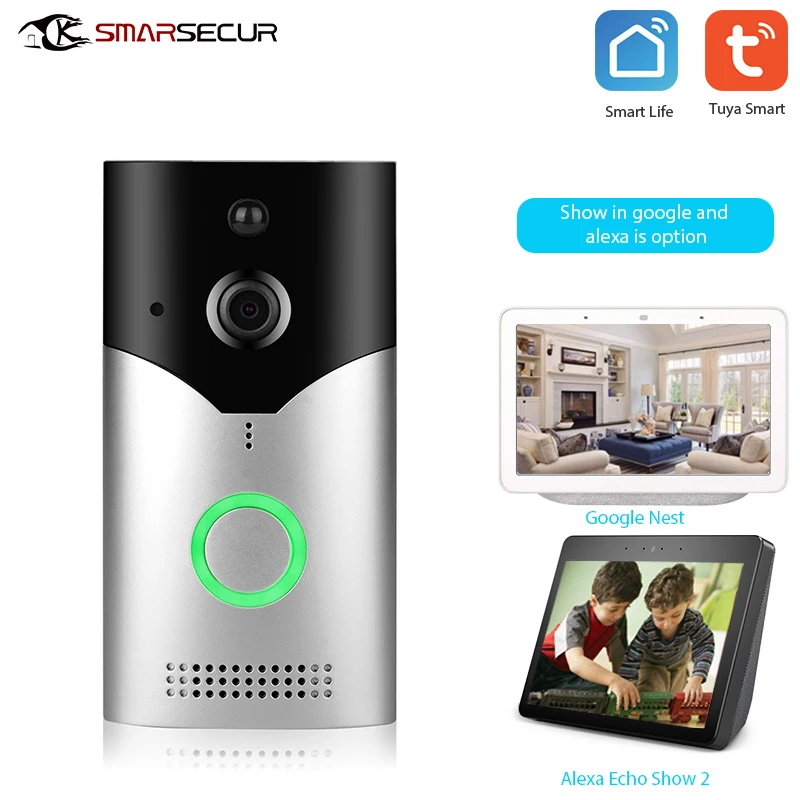 WiFi Smart DoorBell HD 1080P Wireless Visual Intercom Rainproof Door Camera Video door bell PIR Motion Detector Tuya Smartlife