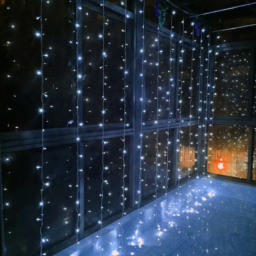 

300LED Curtain Lcicle String Lights Christmas Fairy Lights Garland Outdoor Home For Wedding/Party/Garden Decoration