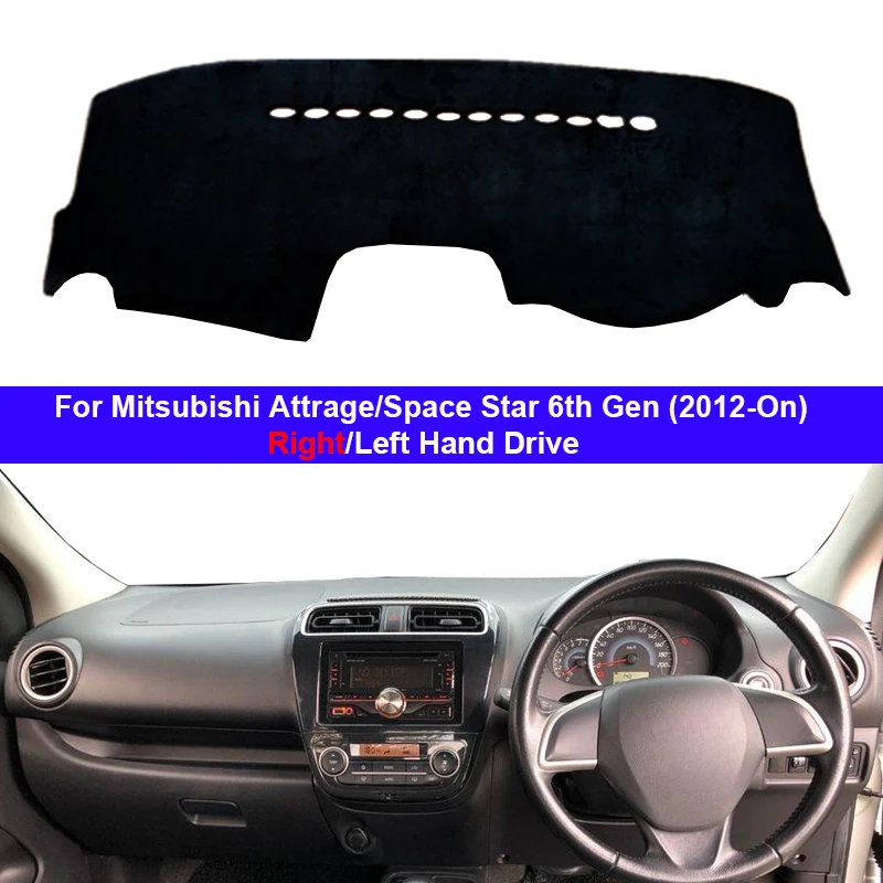 Car Dashboard Cover Dashmat Cape For Mitsubishi Attrage Space Star 2012 - Present Auto Inner Dashmat Pad Carpet 2017 2018 2019