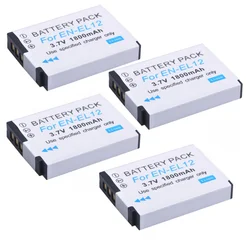 4Pcs EN-EL12 ENEL12 EN EL12 Battery for Nikon Coolpix AW100s AW110s AW120s S610 S610c S710 S620 S630 S8000 S6000 S640 S70 camera