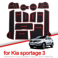 Alfombrillas antideslizantes con ranura para puerta de coche, accesorios interiores para KIA Sportage 3, 2011, 2012, 2013, 2014, 2015