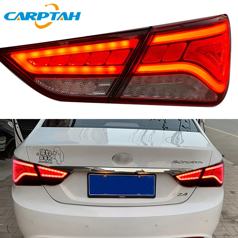 

Car Styling Tail Lights Taillight For Hyundai Sonata G8 YF 2011-2014 Rear Lamp DRL + Turn Signal + Reverse + Brake LED Light