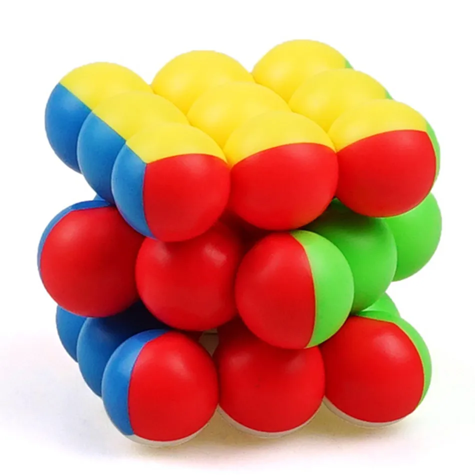 YJ Ball Magic Cubes Professional 3x3x3 6CM Ball Magic Cubes Twist Puzzle Toys for Children Gift Educational Toy