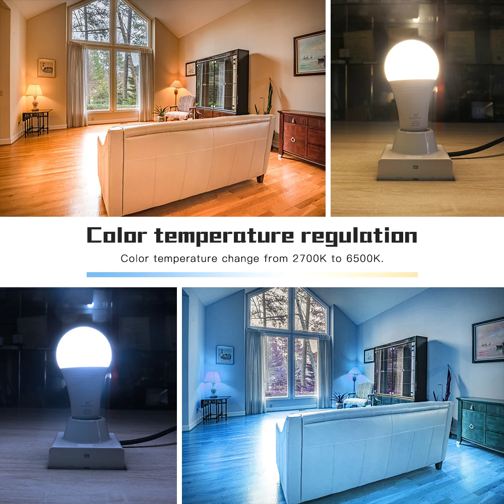 12W ZigBee 3.0 RGBCCT Light LED Smart Bulb Pro funziona con Echo Plus Alexa SmartThings APP/Voice/RF Remote Control