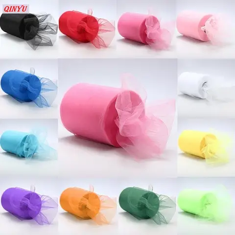 Tulle Roll 15CM*22M  Roll Fabric Spool Tutu Party Birthday Gift Wrap Wedding Decoration  tulle organza roll Supplies 6z