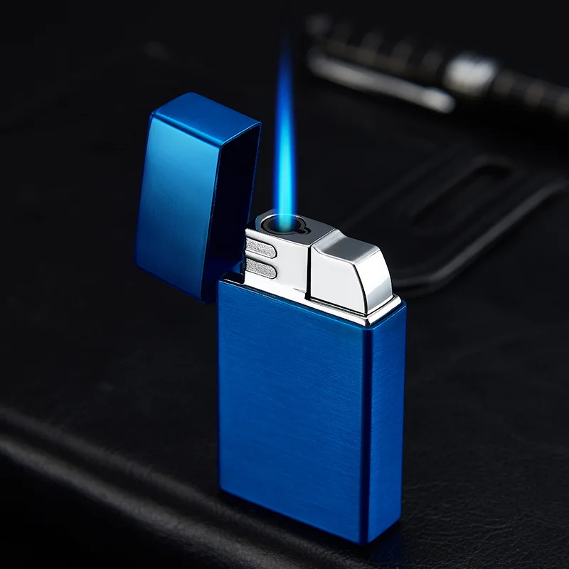 2021 NEW Portable Metal Windproof Cigarette Cigar Lighters Butane Gas Lighter 1300C Mini Turbo Torch Lighters Gadgets For Men