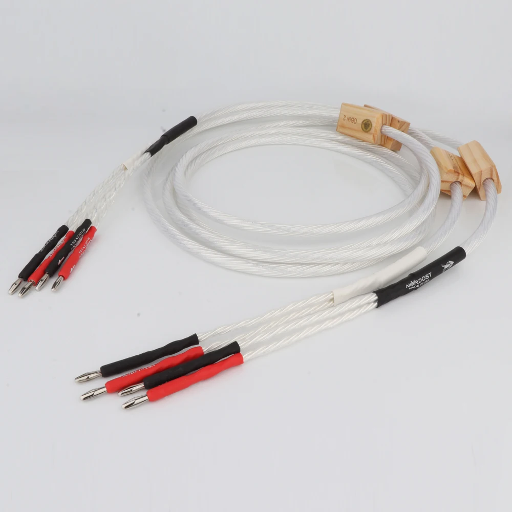 Nordost kabel koneksi speaker hifi, kabel koneksi amplifier daya, speaker surround, kabel speaker hifi, colokan pisang