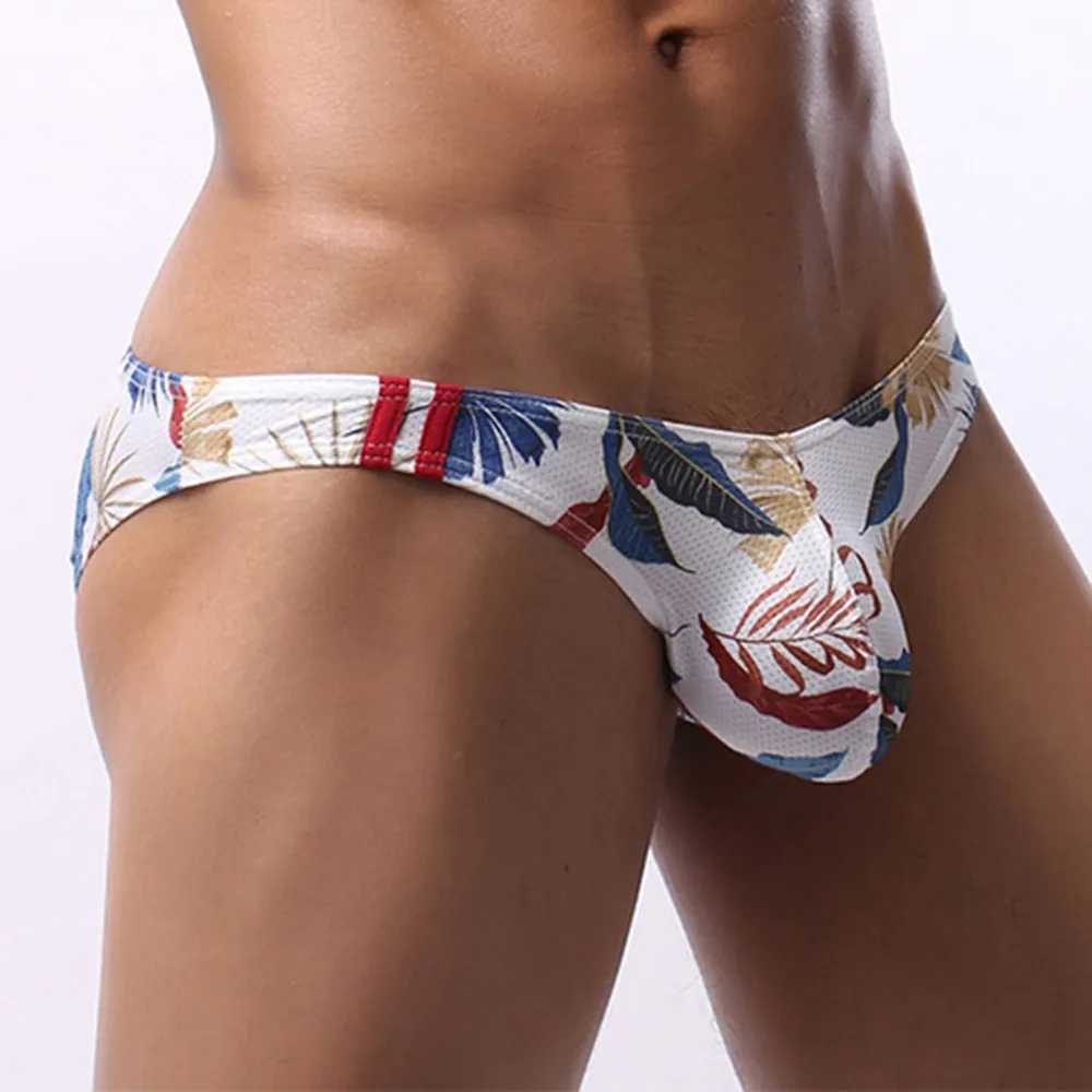 U-convex Pouch Underwear Men T-Back Thongs & G-Strings Tangas Hombre Ropa Interior Mens Print Bulge Pouch Brief Sexy Panties A30