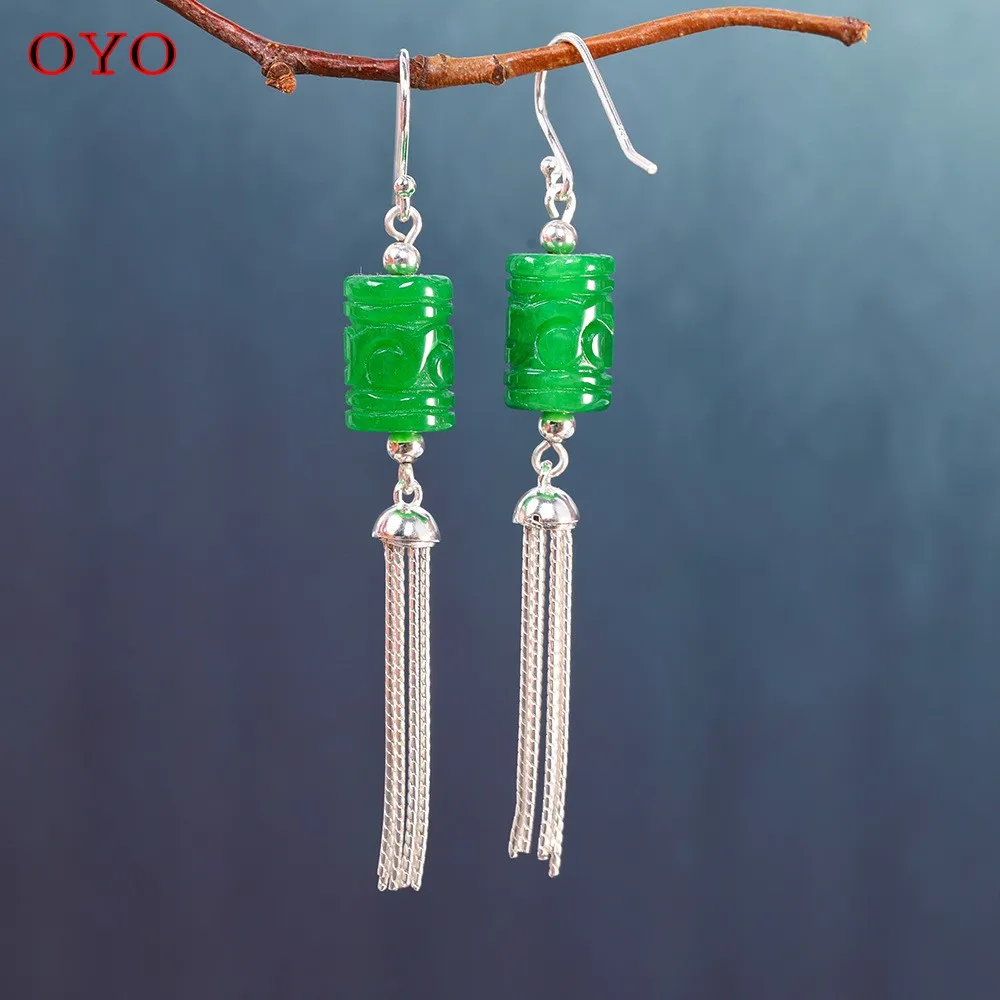 

100% S925 silver jewelry earrings ethnic style ladies long tassel iron dragon earrings