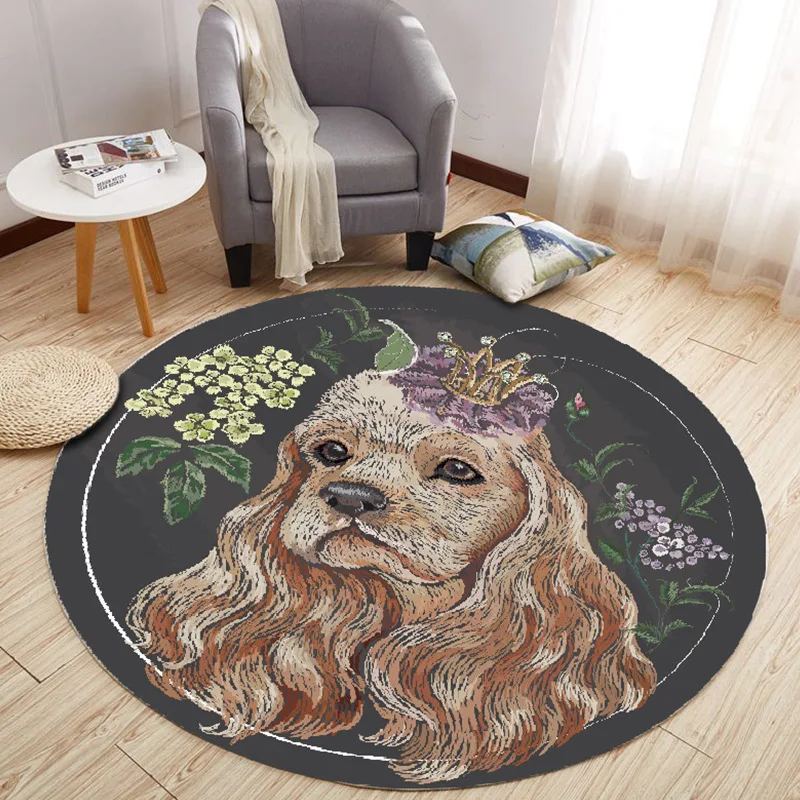 Alfombrilla de juego para bebé, alfombra para gatear, manta de suelo redonda para habitación infantil, accesorios de fotografía para decoración de habitación de Niños de dibujos animados