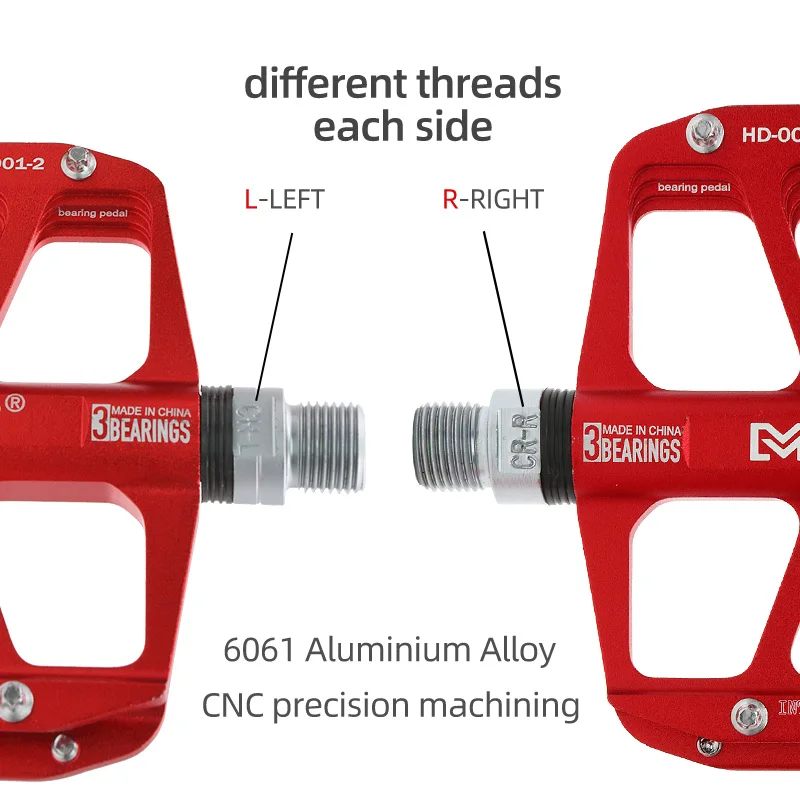 Bicycle Pedal Non-Slip MTB Pedals Aluminum Alloy Flat  Applicable Waterproof Bike Accessories