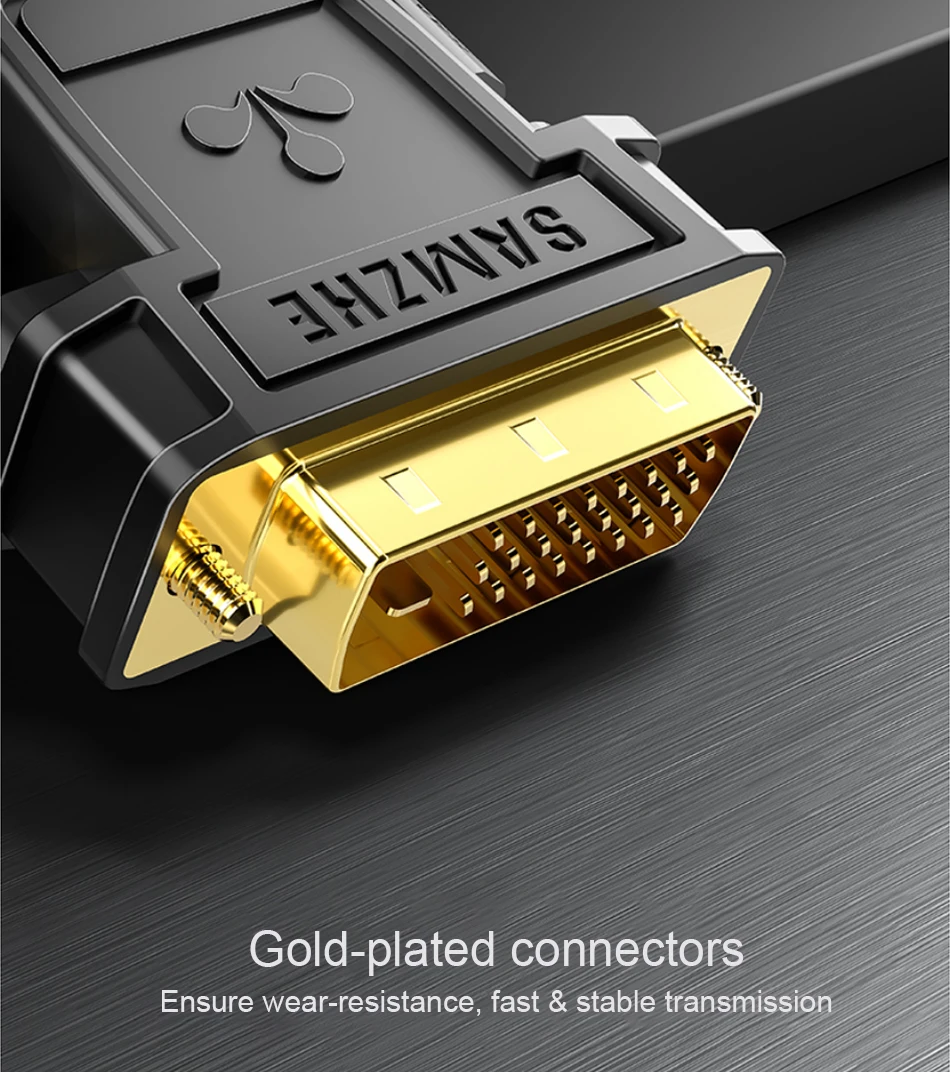 SAMZHE DVI 24 + 1 zu HDMI Adapter HDMI Stecker auf DVI Buchse Konverter 1080P Unterstützung für Computer zu display Screen 1Pcs – Detail 6