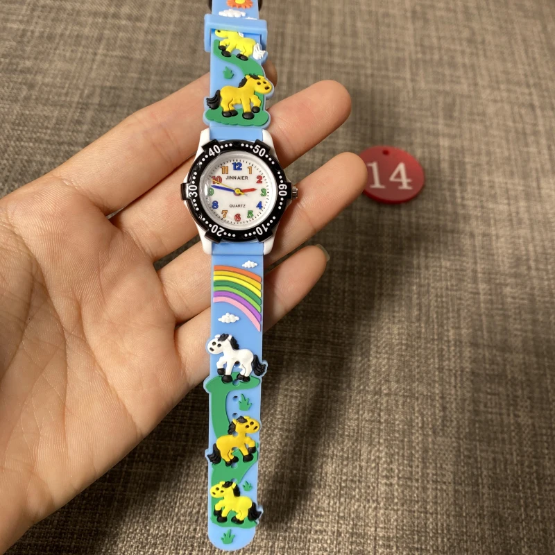 Reloj de cuarzo informal para niños y niñas, cronógrafo de silicona, esfera giratoria luminosa, regalo, 2021