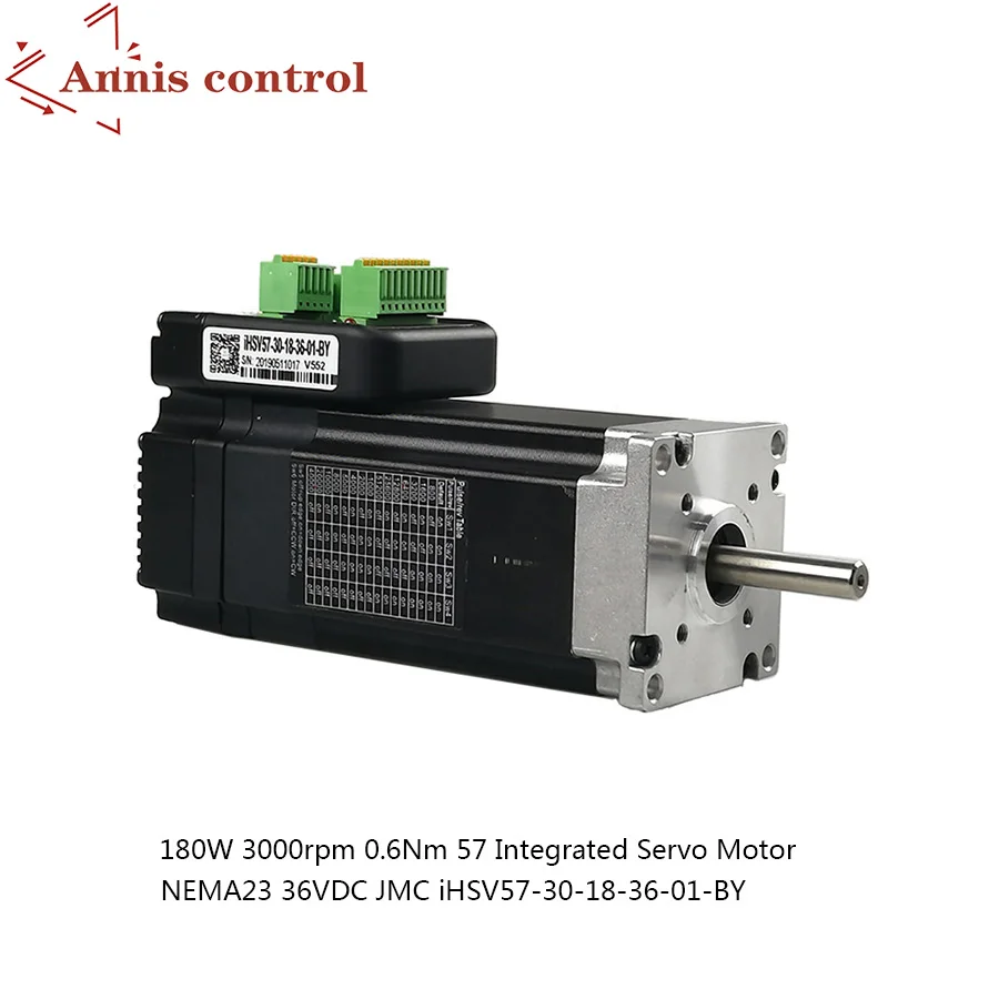 JMC NEMA 23 servo motor 180W 3000rpm 0.6Nm 57 Integrated 36VDC iHSV57-30-18-36-01-BY