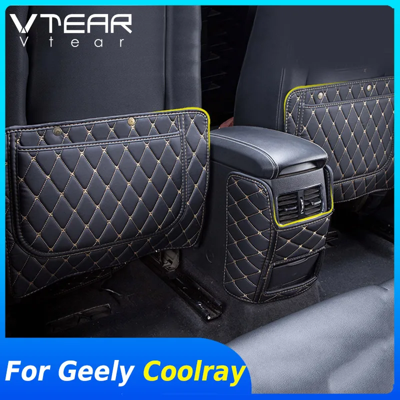 Vtear For Geely Coolray sx11 BelGee X50 interior seat Anti-kick mat cover Anti-dirty pad car styling Mouldings accessories parts