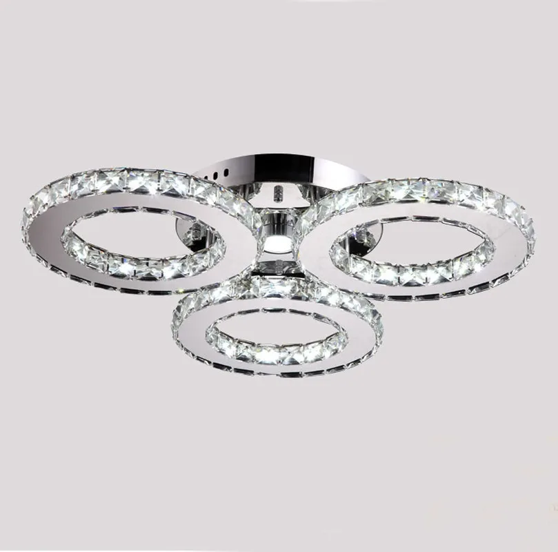 Crystal chandelier lighting 30W LED kitchen chandelier modern gloss chrome luxury domineering hall  MJ62006