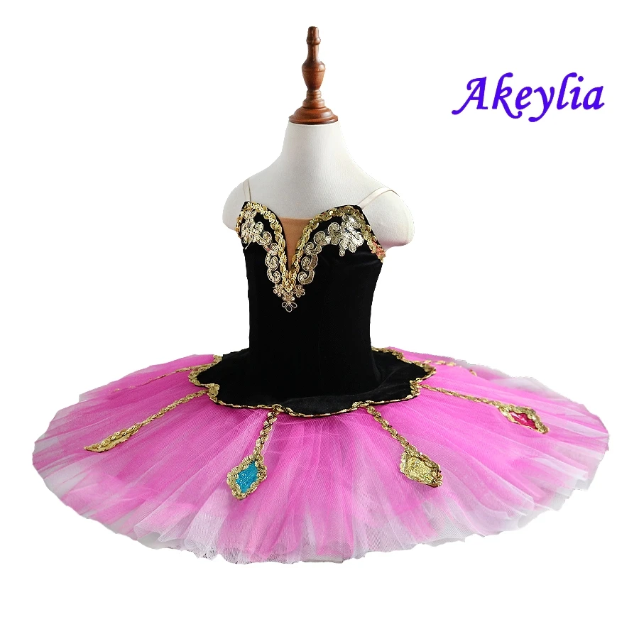 Tutú de Ballet profesional para la Bella Durmiente chica rosa para mujeres escénicas tutú de Ballet en forma de panqueque Tutus para niños o bebés