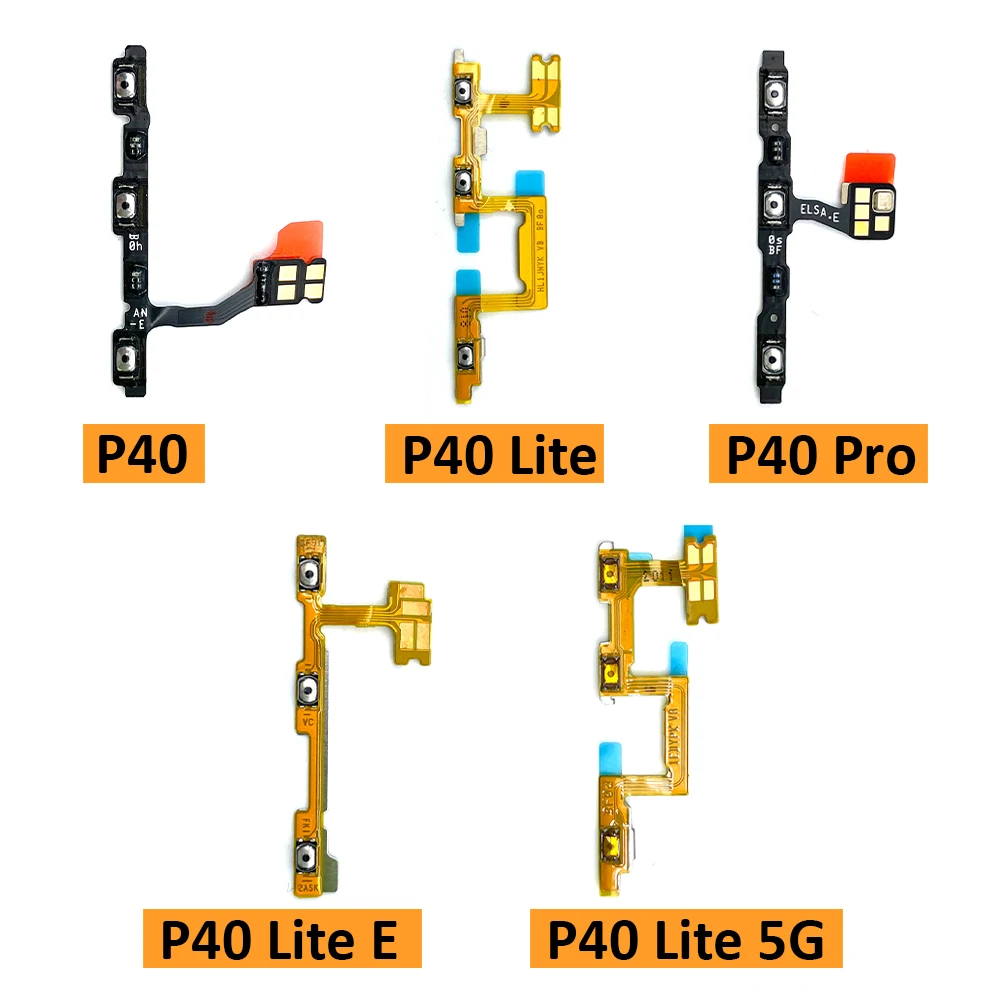 New Power On Off Side Key Button Volume Button Flex Cable Ribbon For Huawei P10 P20 P30 P40 Lite Pro P40 Lite 5G P40 Lite E