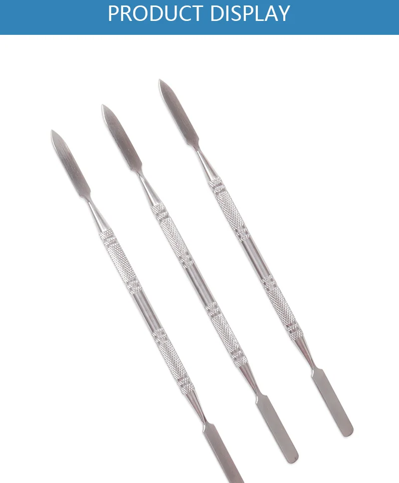 NEUER Stil Edelstahl-Nagelhautschieber, Nagelkunst-Rührspatel, Polierpulver-Mischspatel, Farbtonstäbe, Maniküre-Entferner, Make-up-Werkzeuge – Detail 7