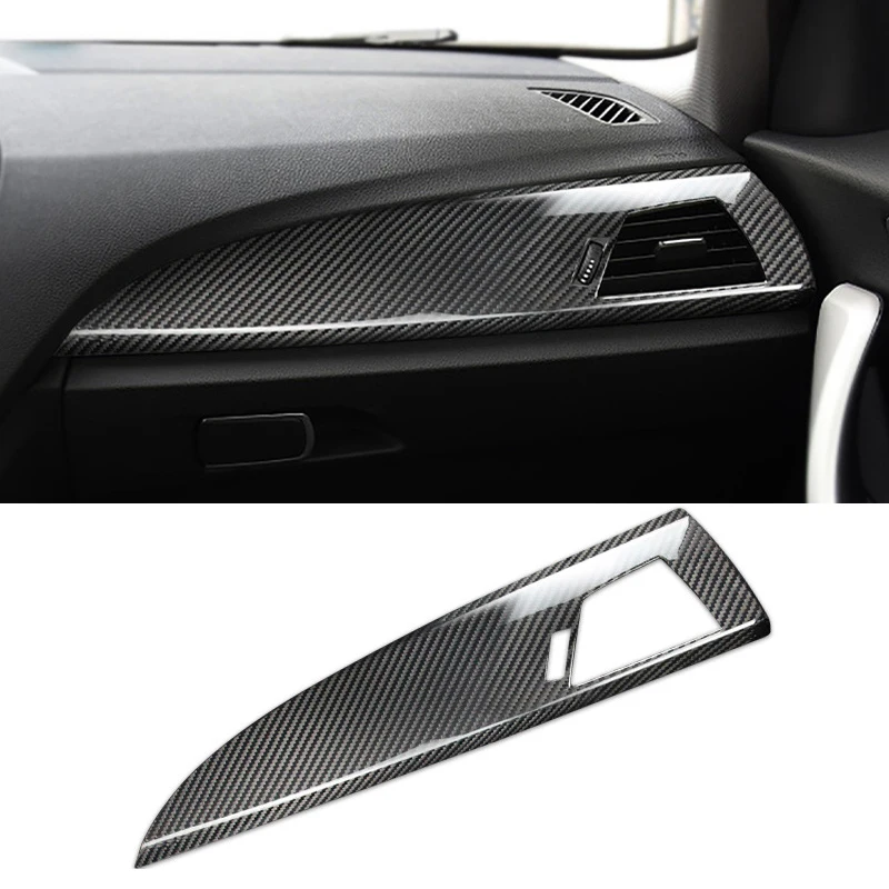 Carbon Fiber LHD RHD For BMW F20 F21 F22 1 2 Series Accessories Interior Trim Dashboard Panel Cover Sticker Car Styling