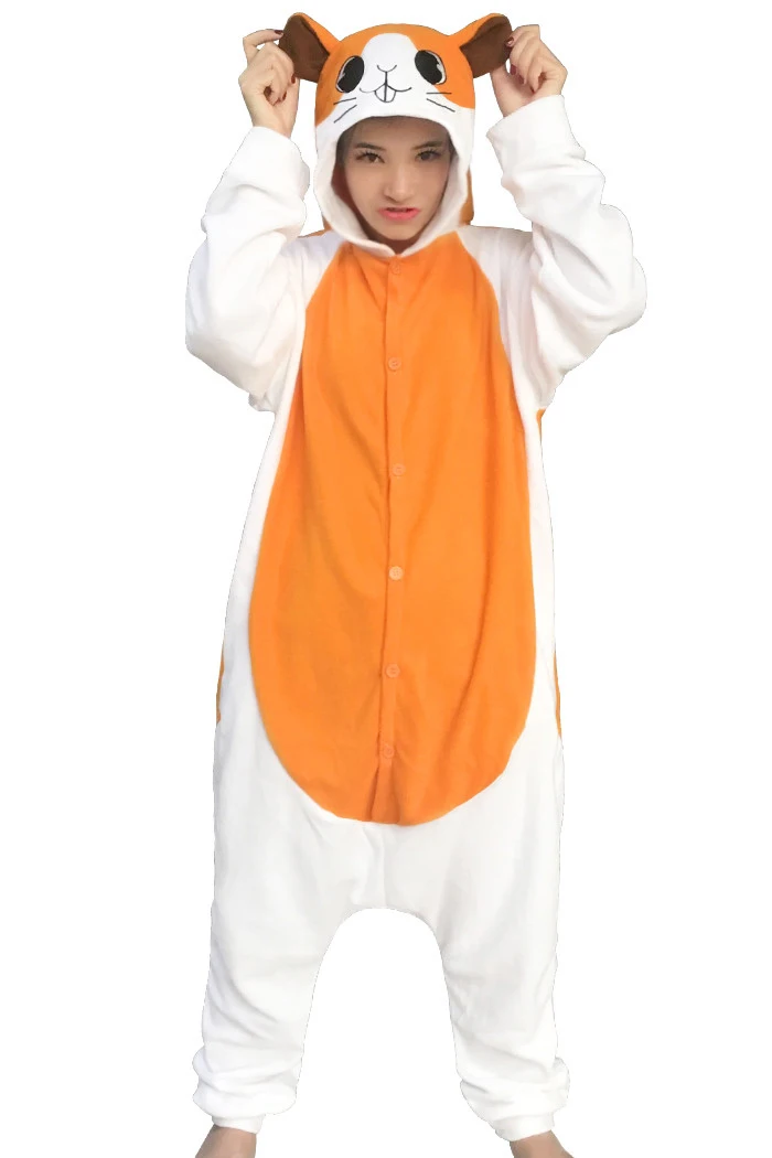 New Adult Animal hamster Cosplay Pajamas Onesie Sleepwear Costume