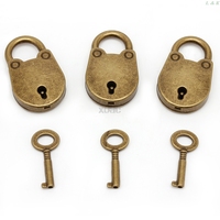 Old Vintage Antique Style Mini Archaize Padlocks Key Lock With key (Lot Of 3)  M05 dropship